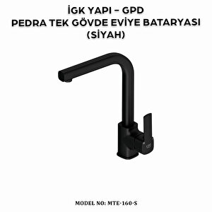 İgk Yapi - Gpd Mte160-s Pedra Tek Gövde Evi̇ye Bataryasi (si̇yah)
