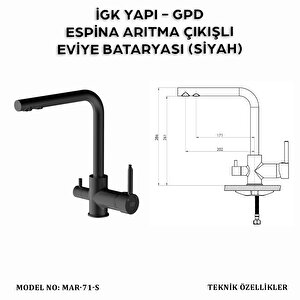 İgk Yapi - Gpd Mar71-s Espi̇na Aritma Çikişli Evi̇ye Bataryasi (si̇yah)