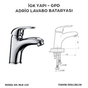 İgk Yapi - Gpd Mlb120 Adri̇o Lavabo Bataryasi