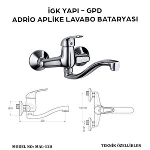 İgk Yapi - Gpd Mal120 Adri̇o Apli̇ke Lavabo Bataryasi