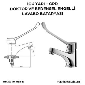 İgk Yapi - Gpd Mlb45 Doktor/bedensel Engelli̇ Lavabo Bataryasi