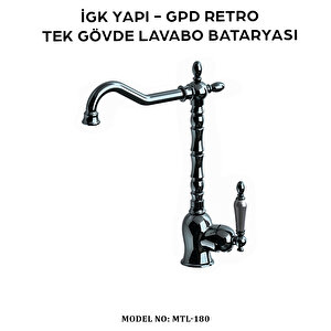 İgk Yapi - Gpd Mtl180 Gpd Retro Tek Gövde Lavabo Bataryasi