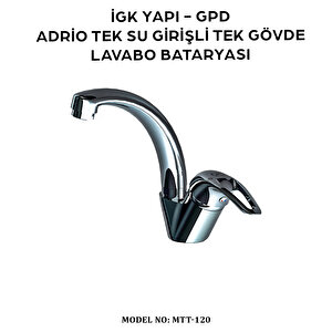 İgk Yapi - Gpd Mtt120 Adri̇o Tek Su Gi̇ri̇şli̇ Tek Gövde Lavabo Bataryasi