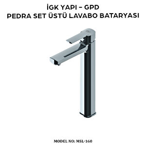 İgk Yapi - Gpd Msl160 Pedra Set Üstü Lavabo Bataryasi