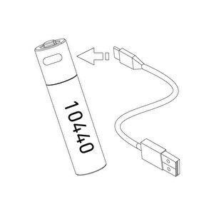 10440 Li-ion Şarj Edilebilir Pil 200 Mah