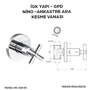 İgk Yapi - Gpd Aak05 Ni̇no Ankastre Ara Kesme Vanasi