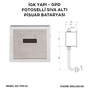 İgk Yapi - Gpd Fpb02 Fotoselli̇ Pi̇suvar Bataryasi (siva Alti)