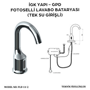 İgk Yapi - Gpd Flb11-2 Fotoselli̇ Lavabo Bataryasi (tek Su Gi̇ri̇şli̇)