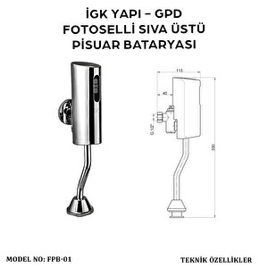 İgk Yapi - Gpd Fpb01 Fotoselli̇ Pi̇suvar Bataryasi (siva Üstü)