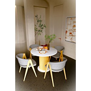 Antoryum Yuvarlak Mutfak Masası Yemek Masası Balkon Masası Ofis Mobilyası Ahşap
