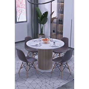 Antoryum Yuvarlak Mutfak Masası Yemek Masası Balkon Masası Ofis Mobilyası Ahşap