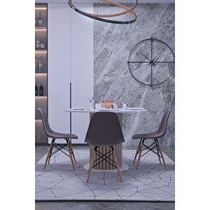 Antoryum Yuvarlak Mutfak Masası Yemek Masası Balkon Masası Ofis Mobilyası Ahşap