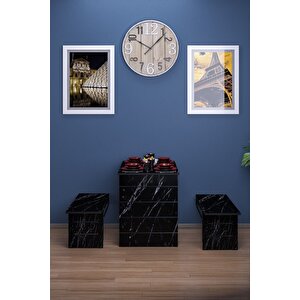 Firuze Duvara Monte Katlanabilir 2 Tabureli Pratik Yemek Masası Balkon Masası