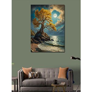 Kanvas Tablo Ağaç Ve Deniz 50x70 cm