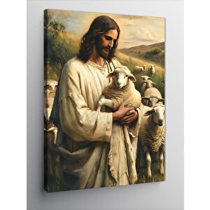 Kanvas Tablo İsa Ve Kuzu 70x100 cm