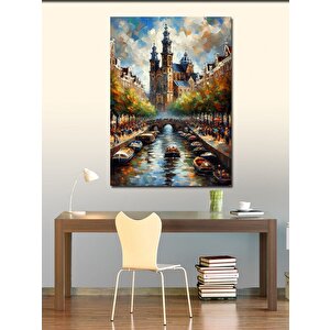 Kanvas Tablo Kanal Ve Binalar 50x70 cm