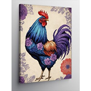 Kanvas Tablo Renkli Horoz 100x140 cm
