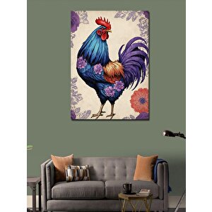 Kanvas Tablo Renkli Horoz 100x140 cm