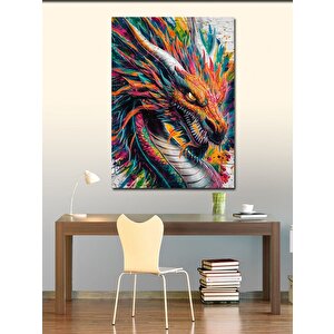 Kanvas Tablo Renkli Kızgın Ejderha 100x140 cm