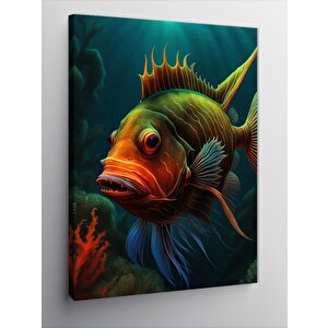 Kanvas Tablo Denizdeki Pirana 50x70 cm