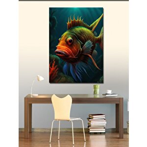 Kanvas Tablo Denizdeki Pirana 50x70 cm