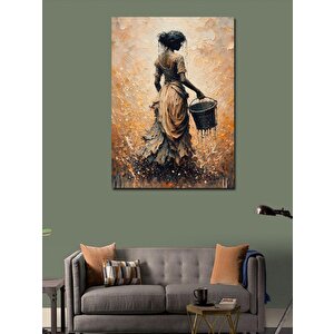 Kanvas Tablo Boya Yapan Kadın 50x70 cm