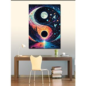 Kanvas Tablo Yin Yang Temalı Manzara 50x70 cm