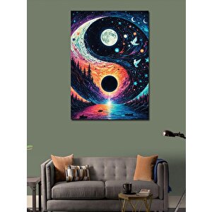 Kanvas Tablo Yin Yang Temalı Manzara 100x140 cm