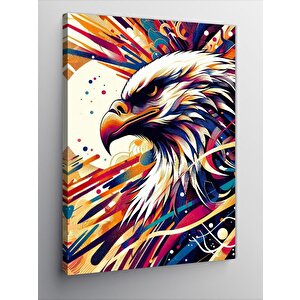 Kanvas Tablo Renkli Desenler Ve Kartal 70x100 cm