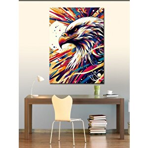 Kanvas Tablo Renkli Desenler Ve Kartal 70x100 cm