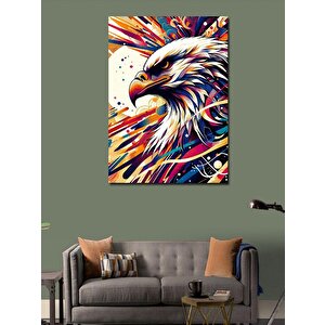 Kanvas Tablo Renkli Desenler Ve Kartal 70x100 cm