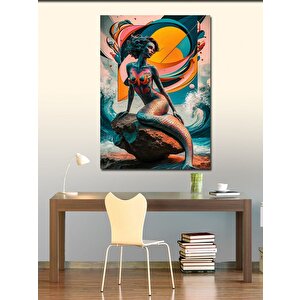Kanvas Tablo Renkli Deniz Kızı 50x70 cm