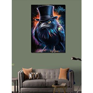 Kanvas Tablo Şapkalı Karga 100x140 cm