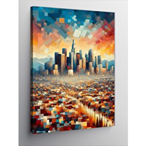 Kanvas Tablo Şehir Manzarası 100x140 cm