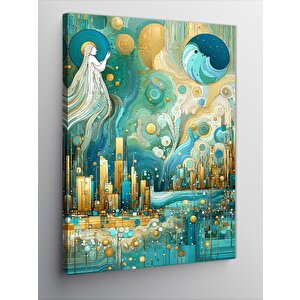 Kanvas Tablo Soyut Şehir 100x140 cm
