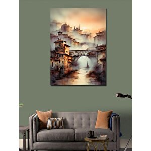 Kanvas Tablo Nehir Ve Taşköprü 100x140 cm