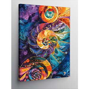 Kanvas Tablo Soyut Renkli Desenler 50x70 cm