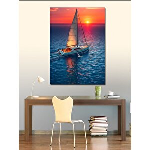 Kanvas Tablo Denizdeki Tekne 100x140 cm