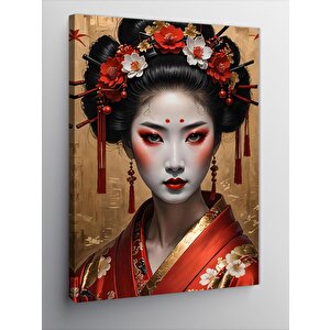 Kanvas Tablo Japon Kadın 100x140 cm