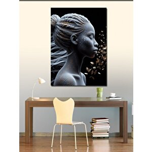 Kanvas Tablo Saçları Örgülü Kız 100x140 cm