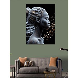 Kanvas Tablo Saçları Örgülü Kız 100x140 cm