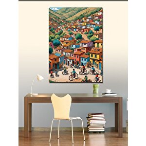 Kanvas Tablo Binalar  Ve İnsanlar 50x70 cm