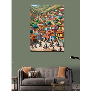 Kanvas Tablo Binalar  Ve İnsanlar 50x70 cm