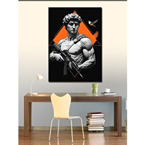 Kanvas Tablo Silahlı Davut Heykeli Fan Art 100x140 cm