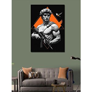 Kanvas Tablo Silahlı Davut Heykeli Fan Art 100x140 cm