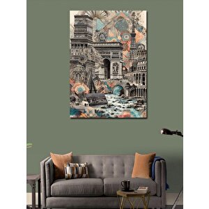 Kanvas Tablo Fransa Temalı 70x100 cm