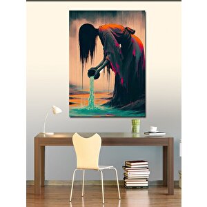Kanvas Tablo Nehir Kenarındaki Kadın 50x70 cm