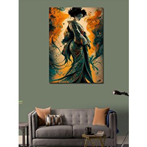 Kanvas Tablo Japon Kadın 100x140 cm