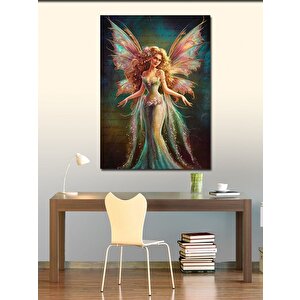 Kanvas Tablo Renkli Kanatlı Peri Kızı 50x70 cm