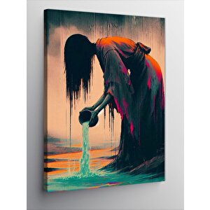 Kanvas Tablo Nehir Kenarındaki Kadın 70x100 cm